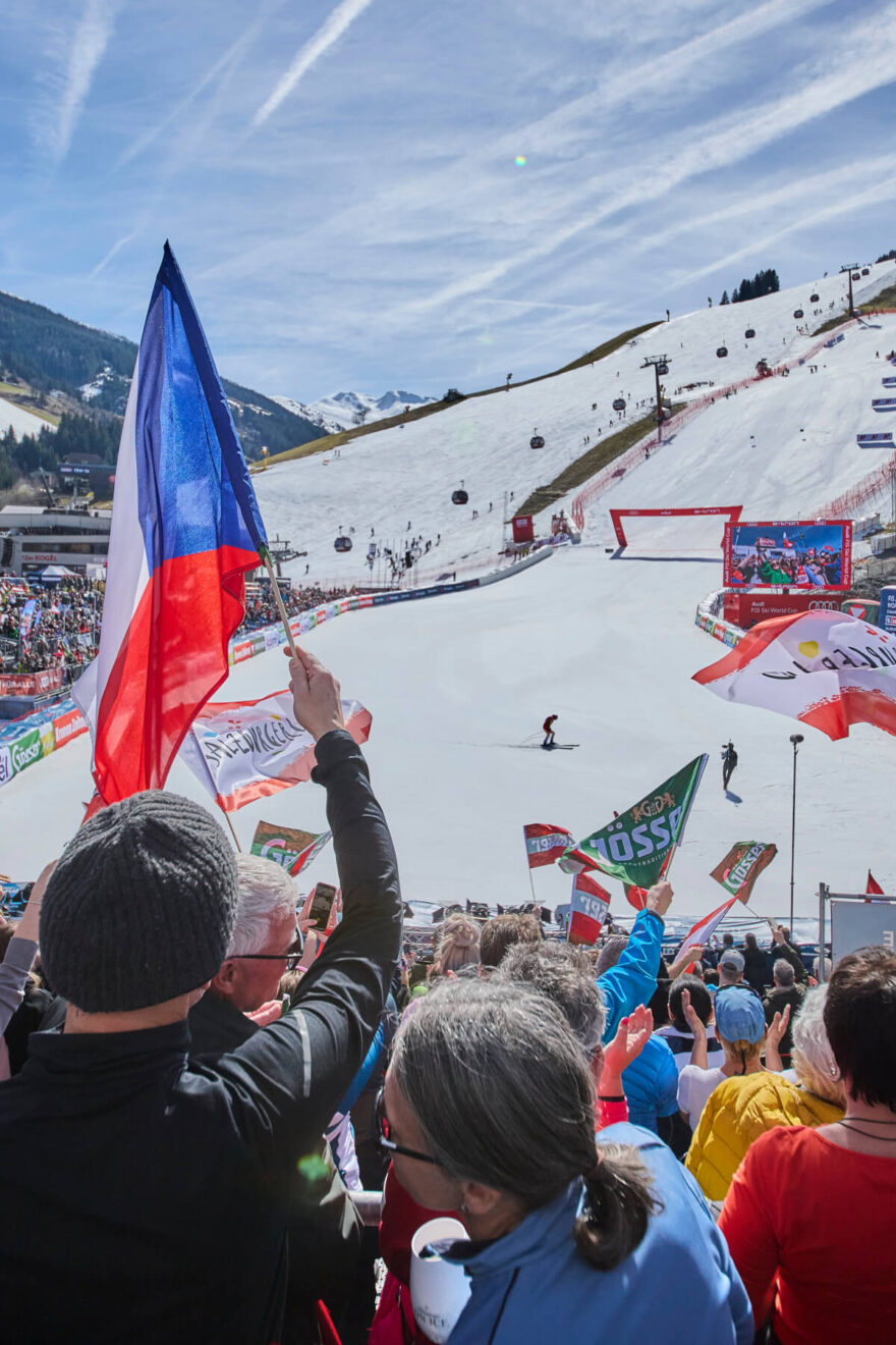 V roce 2025 zamíří světový šampionát FIS Alpine World Ski Championships 2025 opět do moderního rakouského střediska Skicircus Saalbach Hinterglemm Leogang Fieberbrunn. Foto Daniel Roos