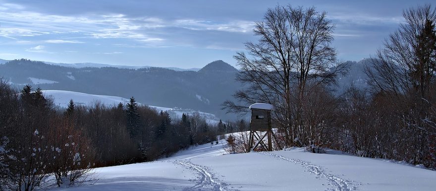 Výstup na polský vrchol Barania Góra na sněžnicích z Jablunkova