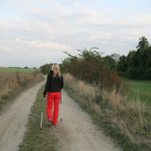 Kalhoty Warmpece ELKIE při nord walkingu.