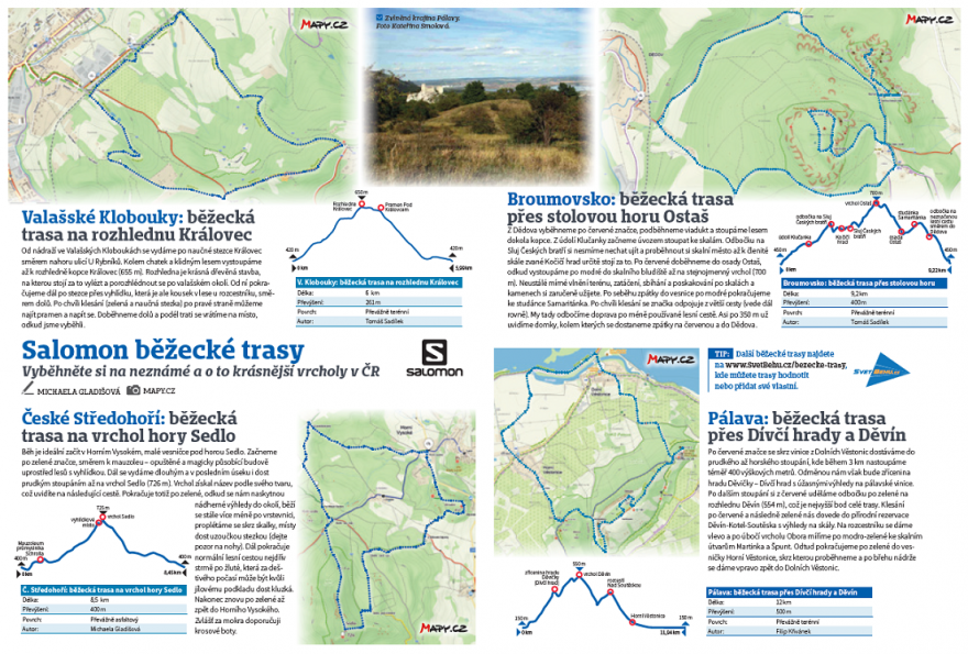 Salomon běžecké trasy nás i tentokrát zavedou na krásné trailové výběhy po méně známých českých vrcholech.