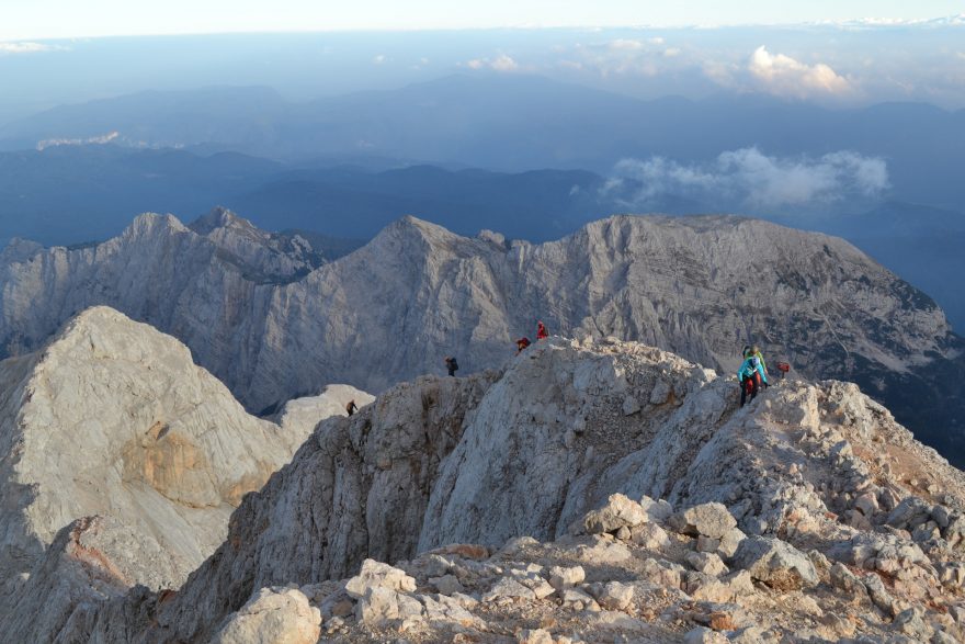 Vrcholový hřeben na slovinský Triglav.