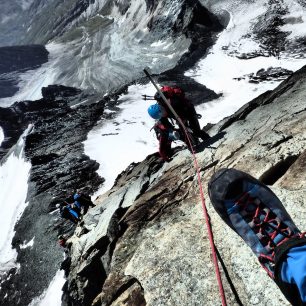 Asolo ELBRUS GV během testování horským vůdcem na Grossglockneru.