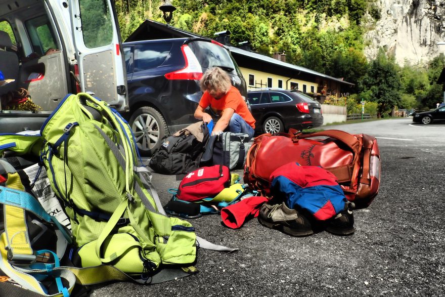 Testování tašky OSPREY Transporter na lezeckých výpravách.