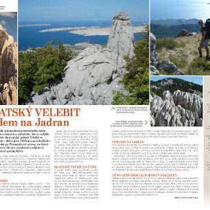 Hřebenovka s výhledem na Jadran - Velebit.