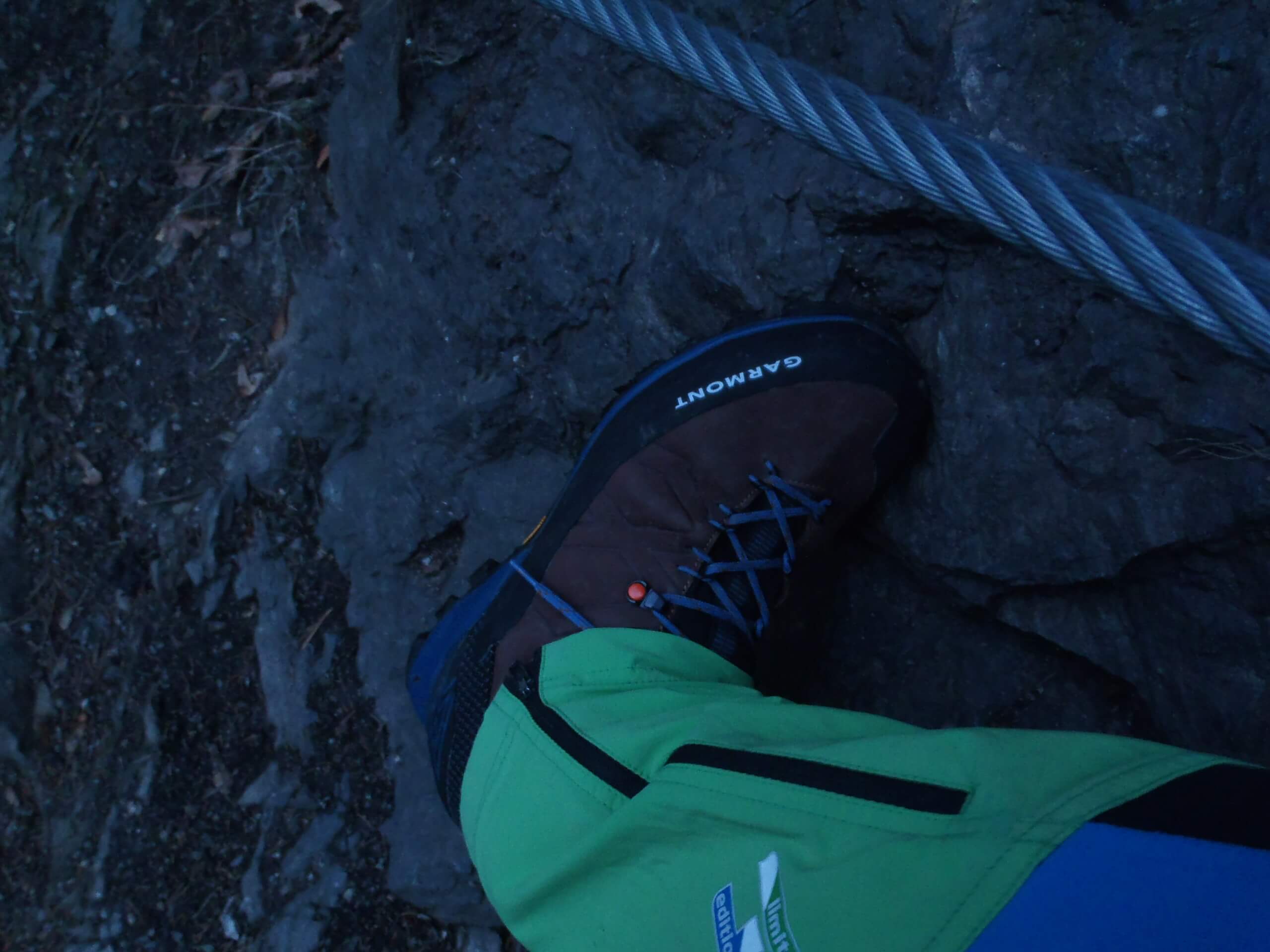 Testování bot na via ferratě - Garmont Toubkal GTX .