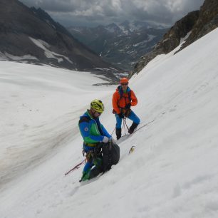 S bundou Direct Alpine Mistral na ledovcovém kurzu pod Grossglocknerem.