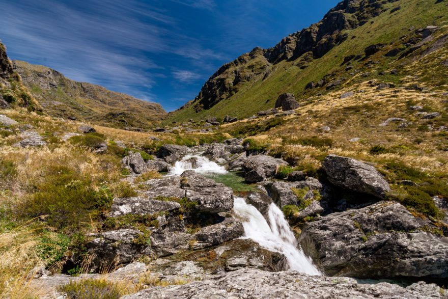 Routeburn trek, Nový Zéland.