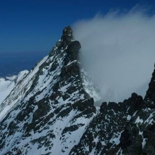 Tvorba mraků ze severní strany, Grossglockner