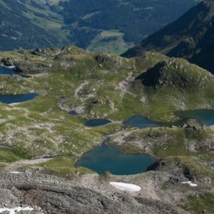 Náhorní plošina s jezery, Macun, Švýcarsko